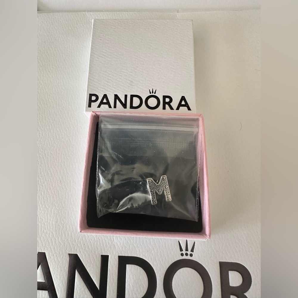 Pandora Silver Letter M Charm